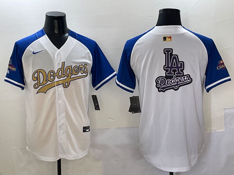 Men Los Angeles Dodgers Blank White Blue Gold Game Nike 2025 MLB Jersey style 42924->los angeles dodgers->MLB Jersey
